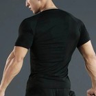 Men Compression Running T Shirt Fitness Tight Short Sleeve Tshirt Training Gym