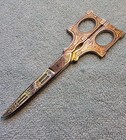 Vtg Toledo Spain Damascene Ornate Sewing Scissors 6 25  Gold Inlay 24k Art Deco