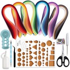 Paper Quilling Kit - 30 Colors  600 Strips  8 Tools  Blue Set  3mm Craft Supplie
