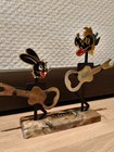 Rare Vintage Ussr Soviet Nu Pogodi Wolf Hare Guitar Bottle Openers Stand Set