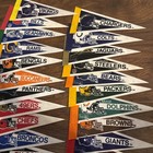 Lot  27 Nfl Vintage Mini Football Pennants W  Wash Redskins  Steelers  Raiders