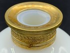 Antique French Palais Royal White Opaline Glass Perfume Scent Bottle Dore Bronze