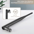 2 X 6dbi 2 4ghz 5ghz Dual Band Wifi Rp-sma Antenna   2 X 35cm U fl    Cable Y4t2