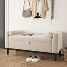 Storage Ottoman Bench Upholstered End-of-bed Chest Entryway Shoe Bench Footrest