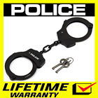Police Handcuffs Professional Heavy Duty Metal Steel Double Lock Black