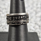  925 Sterling Silver Us Dollar Coin Cut Band Ring Size 7 Weighs 7 86 Grams