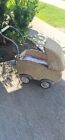 Victorian Antique Vintage 1800s Baby Doll Carriage Stroller  Wicker Rare Canopy
