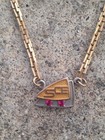 Sce- Southern Cal Edison Vintage Gold   Ruby Tie Clasp Service Award O c  Tanner