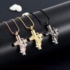 Crystal Butterfly Cremation Urn Necklace For Ashes Cross Urn Memorial Keepsake