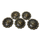 Set Of 5 Western Star And Berry Conchos  1-1 2    Screw Back  38mm
