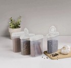 Tupperware Large White Spice Shakers Containers Set Of 4 Modular Mates Clear New