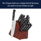 Henckels Razor-sharp Solution 18-pc Knife Set With Block  Chef Knife  Steak