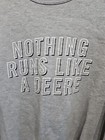 John Deere Nothing Runs Like Green Work Farm Tractor Crewneck Sweatshirt Men Xl 