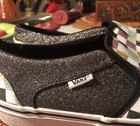Cool Vintage Pair Of Colorful Sparkly Checks Slip On Vans Us Women 10