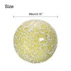 Uxcell 3pcs 3 15in Decorative Glass Orbs Centerpiece Balls Light Yellow