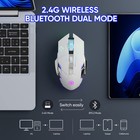 Wireless Gaming Mouse Bluetooth Mouse Rgb Rechargeable 2 4g Usb Cordless Comp   