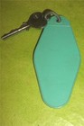 Vintage Scotland Inn Room Key Chain Turquoise Fob I-75 us460 Georgetown Kentucky