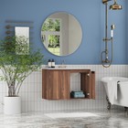 30inch Mdf Wall Mounted Bathroom Vanity Cabinet W  Sink Two Doors Without Faucet