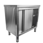 Heavy Duty Workbench Stainless Steel Kitchen Work Table Storage Cabinet For Prep