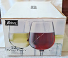 Libbey 12 Piece Wine Glass Set 7 1 2  12 5 Ounces Nos
