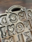 Vintage John Wright Cast Iron Alphabet Cookie Mold 1985