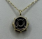 Lunar Meteorite Pendant Nwa 14041 Moon Rock Necklace Gold Silver  1 45 Grams