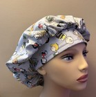 Peanuts Fabric Bouffant Surgical Scrub Hat Women Made Peanuts Fabric
