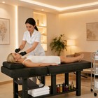 Black Massage Table Facial Bed Adjust Backrest W  Open-chest storage Beauty Spa