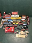 Lot Of Vintage Ho Model Train Buildings   Accessories  Engines  Cars  As Is