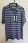 Arnold Palmer Golf Shirt Quail Hollow Bright Royal Blue Black Stripes 2xl Ap118