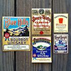 100 Assorted Vintage Original 1930s Whiskey Bottle Label Collection Lot