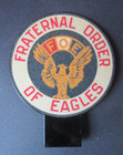 Vintage Fraternal Order Of Eagles Foe Clip-on Car Emblem W  Envelope Eagle Trunk