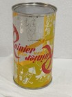 Rare Double Stamp Mistake Yellow Rainier Flat Top Beer Can people Watching Tv 