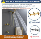 3 Handle Tub Shower Faucet Set Shower System With Tub Spout Bathtub Faucet New