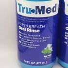 Trumed Fresh Breath Oral Rinse Mouthwash Ice Mint Flavor Lot Of 2 16 Oz Bottles