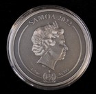 2022 Samoa The Vikings Odin Father Of The Gods Antiqued 1 2 Oz  999 Silver Coin