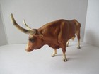 Vintage 1961 Breyer Molding Co Usa Model  75 Red Sorrel Longhorn Bull Cow Figure