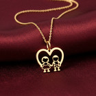 14k Real Solid Yellow Gold Baby Little Boy Girl Kids Pendant Charm Necklace 18in