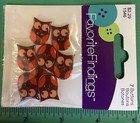  7  Favorite Findings It   s A Hoot Owl Orange Brown Plastic 2-hole  Buttons-z251
