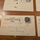 1880s Postal Card With Fancy Cancel Lot 8 Hand Written Addressed To One Family