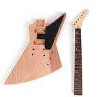 Diy Electric Explorer Lp Guitar Kit 22f Bolt On Mahogany Body Neck Black Hardwar