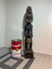 Vintage African Tribal Man Hand Carved Wood Sculpture Statue Folk Art Figure