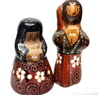 Tonala Pottery 7-pc Christmas Nativity Figurines Mexican Folk Art  no Jesus 