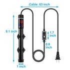 Datoo Submersible Aquarium Heater 100w Titanium Alloy Fish 100w 15-25 Gallon 