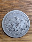 1863 Liberty Seated Half Dollar  Civil War Era  Raw  Vf Details 