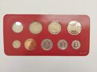 1980 Republic Of Malta Decimal Proof 9 Coin Mint Year Set Mils Cents Franklin