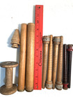 Wood Spools Bobbins Wooden Industrial 3 -9 75  Vintage Quills Mix Lot-20 