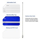 2pack Blue Aluminum Luggage Tags Luggage Tag Holders For Travel Luggage Bagga   