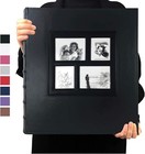Photo Album 4x6 600 Photos Large Leather Family Picture Album Black
