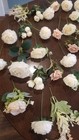 88 Artificial Flowers Mixed Lot Champagne Pink Wedding Bouquet Centerpiece Silk